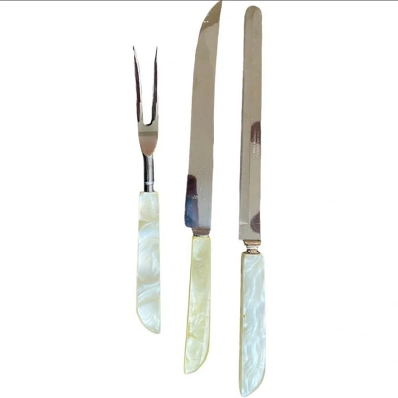 Fifth Avenue Pearl Knife Carving Set vintage - Picture 1 of 7